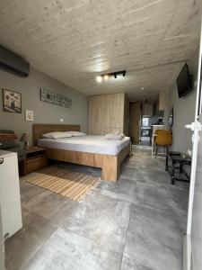 a bedroom with a large bed in a room at JTverga SEA VIEW HOMES A2 with Parking in Kalamata
