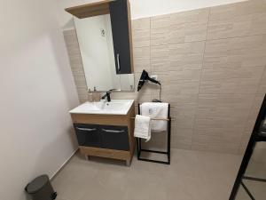 a bathroom with a sink and a mirror at IDDA Concept 3 in Târgu-Mureş +27 photos