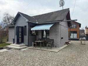 Bygningen som feriehuset ligger i
