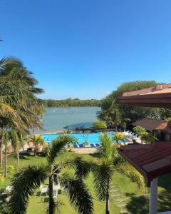 a view of the water from the resort at Bay Beach Hotel Nilaveli in Kumpurupiddi