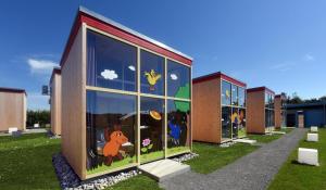Ravensburger Spieleland Feriendorf tesisinde çocuk oyun alanı