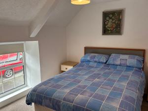 a bedroom with a bed and a window at Coedmor in Newport