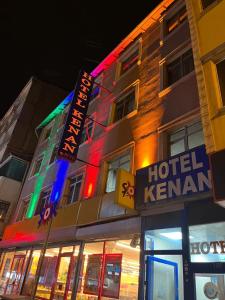 a hotel kenyan sign on the side of a building at HOTEL Kenan in Doğubayazıt