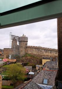 a view of the castle from the roofs at La Tour du Château in Fougères