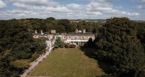 an aerial view of a large house with a yard at Ringwood Hall Hotel & Spa, Best Western Signature Collection in Chesterfield