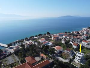 an aerial view of a town next to the water at Studio Rilić-1 by Interhome in Zaostrog