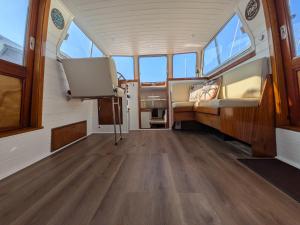 a room with two bunk beds in a bus at Over the Sea in Barcelona