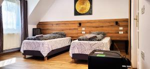 a bedroom with two beds in a room at Pension Casa Leone in Timişoara