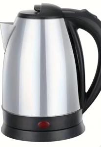 a black and white tea kettle on a white background at Habitaciones privadas in Puerto Villamil