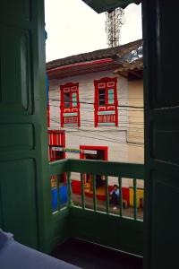 a view of a building from a window at FILANDIA HOTEL in Filandia