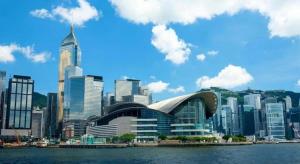 a view of a city with a building in the water at Metroplace Olympic in Hong Kong