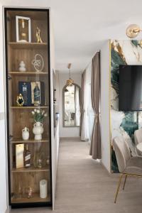 a hallway leading to a room with a bedroom at Luxury Residence Mauro in Makarska +27 photos