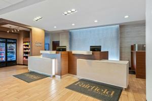 a lobby of a hotel with a reception desk at Fairfield Inn & Suites by Marriott Durango in Durango +40 photos