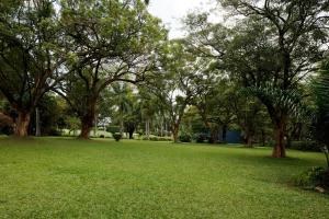 a park with green grass and trees at Sheraton Kampala Hotel in Kampala