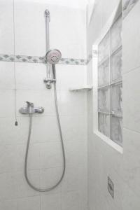 a shower with a shower head in a bathroom at Apartment Vincenzina in Monterosso al Mare
