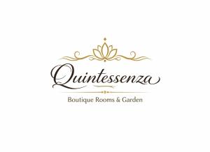 a logo for a boutique rooms and garden at Quintessenza- Luxury Suites in Leverano