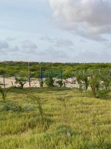 a basketball hoop in the middle of a field at Maan Resort in Mogadishu +8 photos