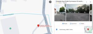a screenshot of a map of a parking lot at Ferienwohnug Home in Gotha