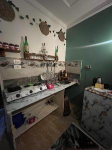 a kitchen with a sink and a counter top at Cabana House in Dahab +30 photos
