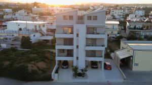 an aerial view of a white apartment building at Galanthus Apartment 2 in Chania
