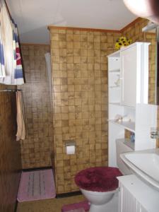 Koupelna v ubytování Casa Schuoler