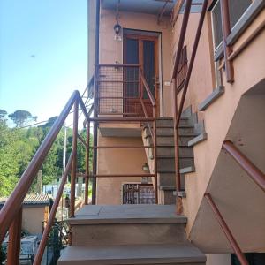 a set of stairs leading up to a building at Casa Morena in Rapallo
