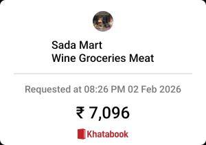 a screenshot of a cell phone with a bottle of wine at Sada Niwas in Ucassaim