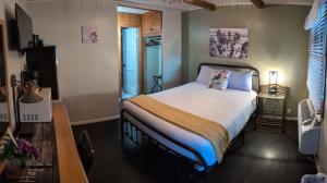 a bedroom with a bed in a room at Trees Motel in Bishop