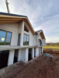 a house under construction with at Ferienhaus BERLUV in Berlingerode