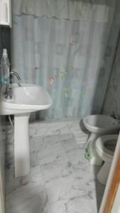 a bathroom with a sink and a toilet at Depto in Navarro