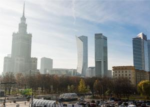 Výhľad na mesto Varšava alebo výhľad na mesto priamo z apartmánu