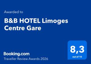 a screenshot of the bbb hotel images centre care logo at B&B HOTEL Limoges Centre Gare in Limoges