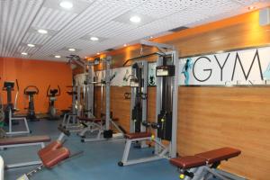 Fitness centrum a/nebo fitness zařízení v ubytování Hotel Carlton