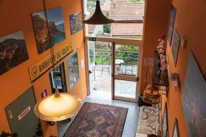 an overhead view of a hallway of a house at Ostello Tramonti in Biassa