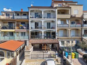 an overhead view of a building with balconies at Milankovic Apartments in Vrsar