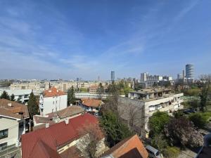 a view of a city with buildings in the background at Apartman Gloria Sajam - Panorama in Belgrade