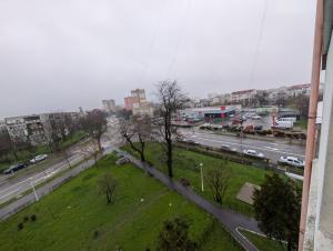 a view of a city with a park and a highway at BGD Residence in Galaţi