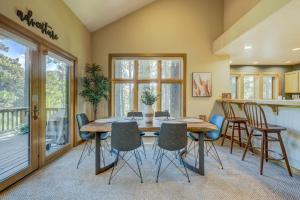 a kitchen and dining room with a table and chairs at Idyllic Incline Village Getaway in Incline Village