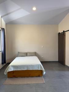 a bedroom with a large bed in a room at Apartamentos el Bosque in Jacó