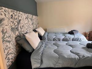a bedroom with two beds and a couch at Field View in Liskeard