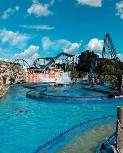 a water park with a roller coaster at MiDaMi 24h Hotel Self-Checkin in Schwanau