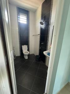 a bathroom with a toilet and a sink at De Chempedak Homestay in Kampong Jarak