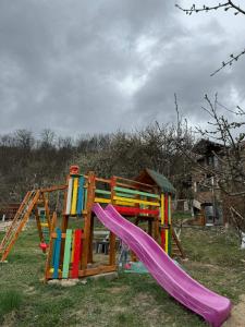 a colorful playground with a slide and a slideintend at CASA CRISAN in Vadu Crişului +18 photos