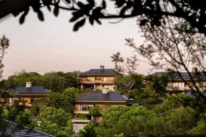 a large house in the middle of a forest at Pezula Nature Retreat in Knysna