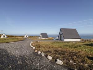 a house on the side of a road at Cabin 10 Inis Bo Finne in Gortahork