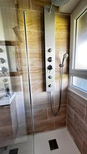 a bathroom with a shower and a sink at Appartement T1bis Saint Herblain in Saint-Herblain +21 photos