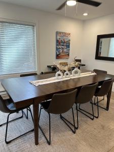 a dining room with a table and chairs at LVC0615 - Lake Therapy in Zephyr Cove