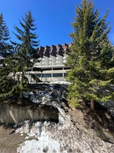 a large house with trees in front of it at Il rifugio di Pietro in Sella della Turra