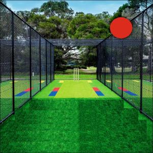 an empty batting cage with a batting cage at IR Resorts Mahasamund in Mahāsamund