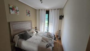 a bedroom with a bed and a window at Playa Reinante SPA in Barreiros +13 photos